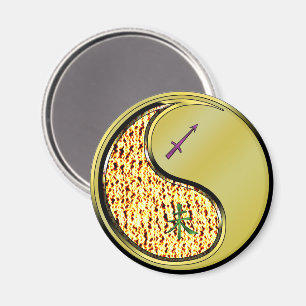 Sagittarius & Metal Goat Magnet