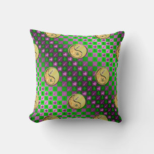 Sagittarius & Metal Goat Throw Pillow
