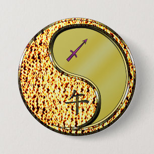 Sagittarius & Metal Horse Button