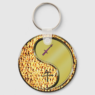 Sagittarius & Metal Horse Keychain