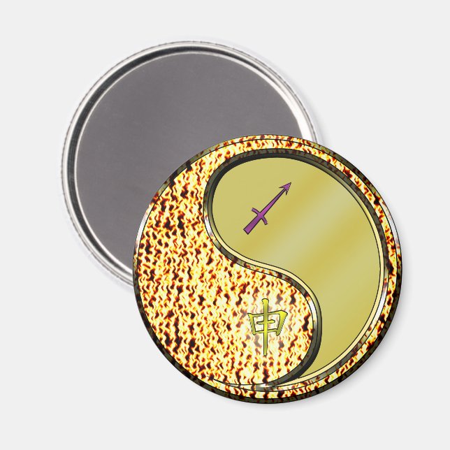 Sagittarius & Metal Monkey Magnet (Front/Back)