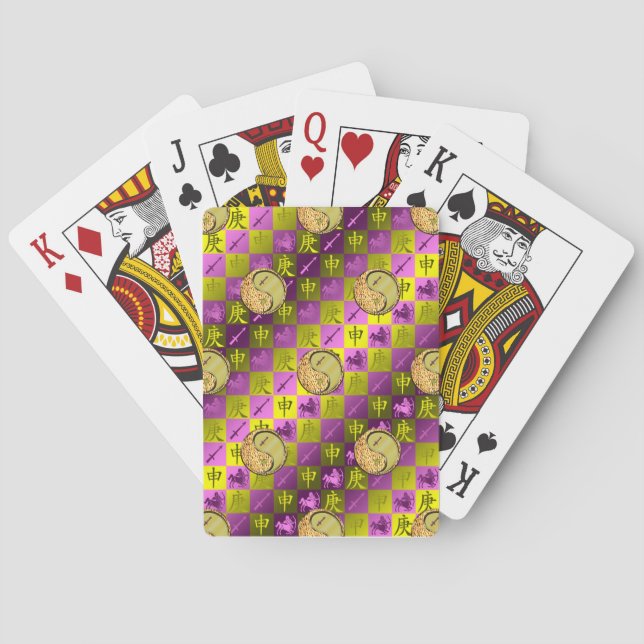 Sagittarius & Metal Monkey Poker Cards (Back)