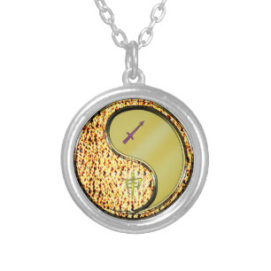 Sagittarius & Metal Monkey Silver Plated Necklace