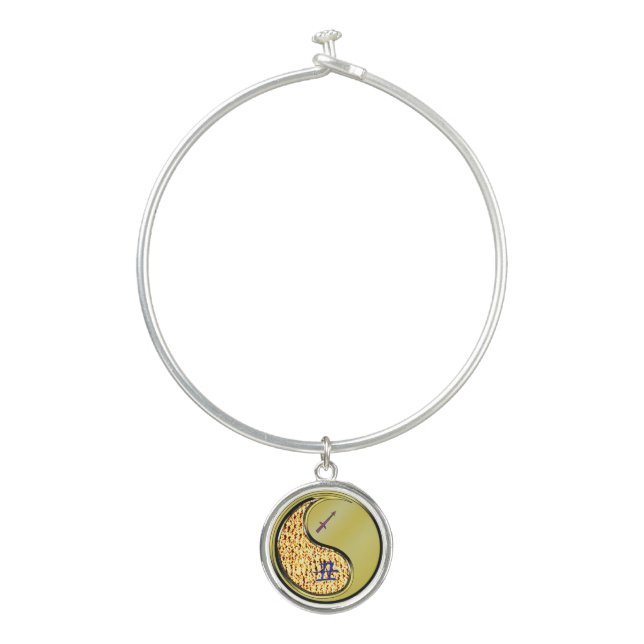 Sagittarius & Metal Ox Bangle Bracelet (Front)