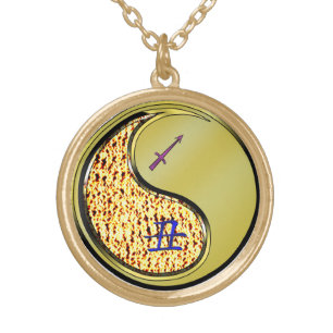 Sagittarius & Metal Ox Gold Plated Necklace