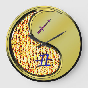 Sagittarius & Metal Ox Large Clock