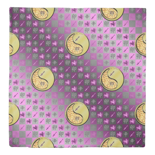 Sagittarius & Metal Rabbit Duvet Cover (Front)