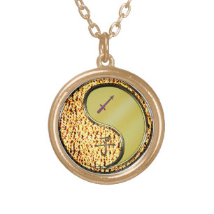 Sagittarius & Metal Rat Gold Plated Necklace