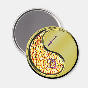 Sagittarius & Metal Rooster Magnet
