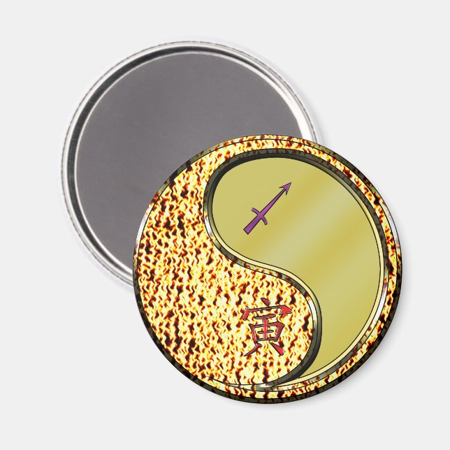 Sagittarius & Metal Tiger Magnet (Front/Back)