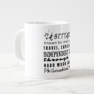 Sagittarius Motivational Quotes Zodiac Sign  Giant Coffee Mug