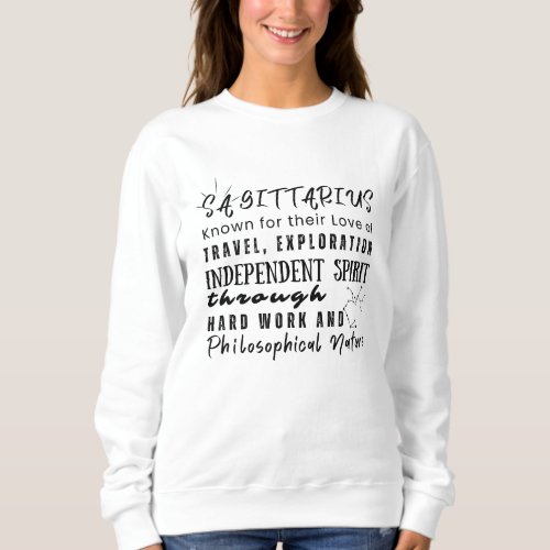 Sagittarius Motivational Quotes Zodiac Sign  Sweatshirt