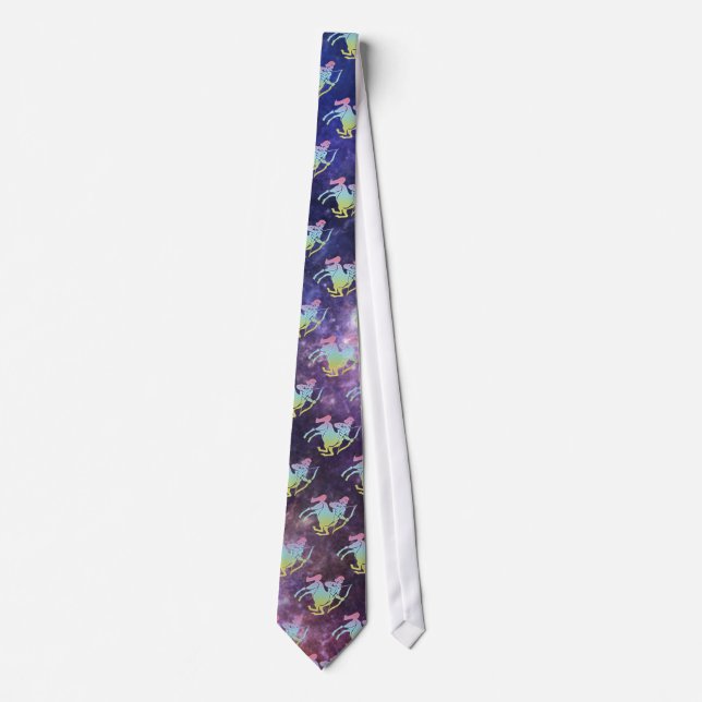 Sagittarius & Nebula design 5 Men's Tie (Front)