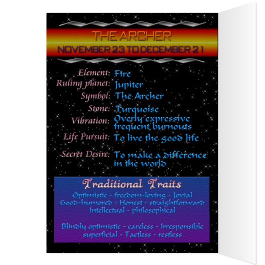 Sagittarius - November 23 to December 21 (Inside (Left))