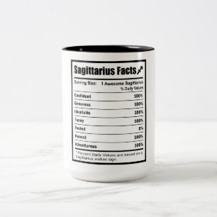 Sagittarius Nutrition Facts Two-Tone Coffee Mug