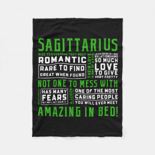 Sagittarius Personality Quote Astrology Funny Fleece Blanket