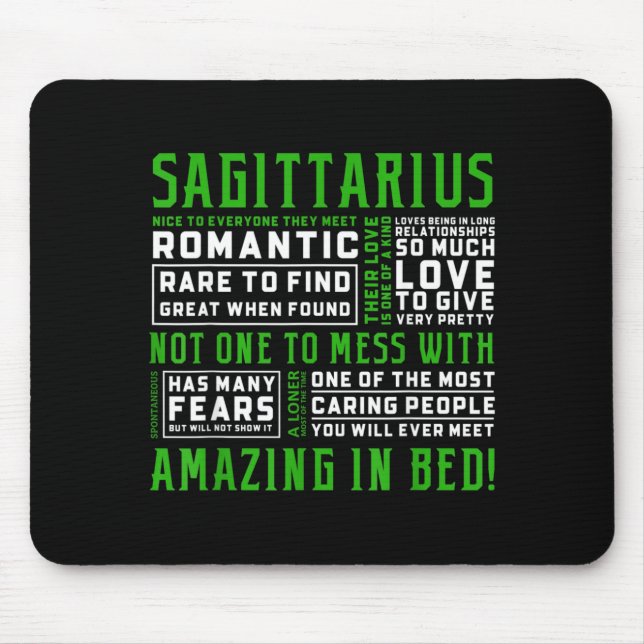 Sagittarius Personality Quote Astrology Funny Mouse Pad (Front)