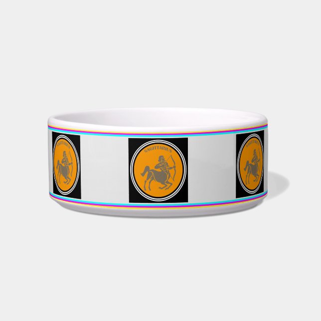 Sagittarius Pet Bowl (Front)