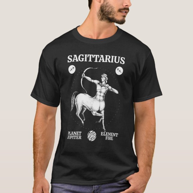 Sagittarius  Planet Jupiter  Element Fire T-Shirt (Front)