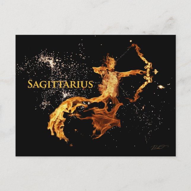 Sagittarius Postcard - Zodiac Symbols (Front)