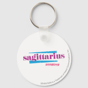 Sagittarius Purple Keychain