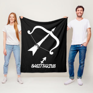 Sagittarius Silhouette Fleece Blanket