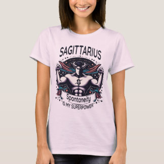 Sagittarius Spark Tee: Spontaneity Superpower! T-Shirt