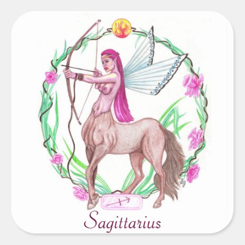 Sagittarius Square Sticker