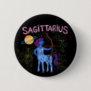Sagittarius star sign The Archer zodiac star Button