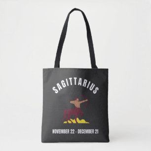 Sagittarius star sign tote bag