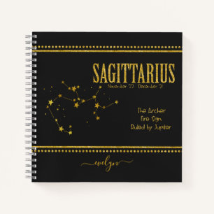 Sagittarius Star Zodiac Sign Notebook