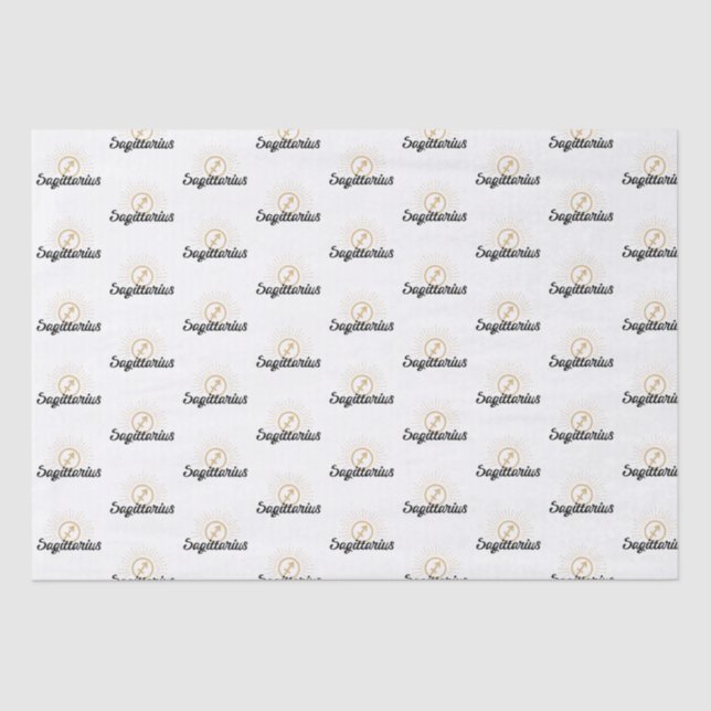 Sagittarius Starburst Symbol Tissue Paper (Front)