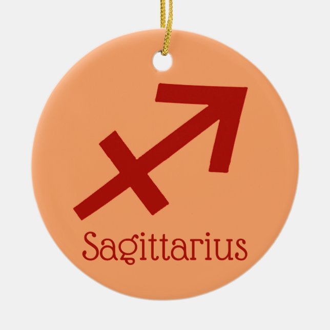 Sagittarius Sun Sign Zodiac Symbol  Ceramic Ornament (Front)