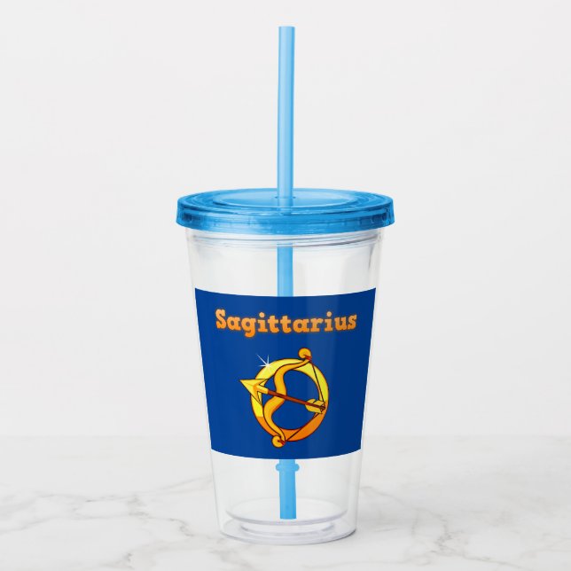 Sagittarius symbol  acrylic tumbler (Front)