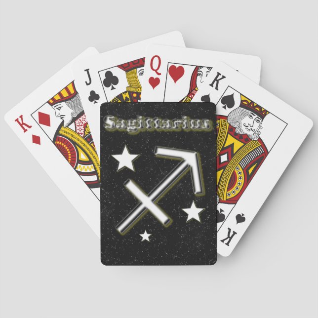 Sagittarius symbol poker cards (Back)