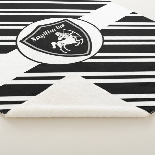 Sagittarius symbol sherpa blanket