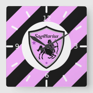 Sagittarius symbol square wall clock
