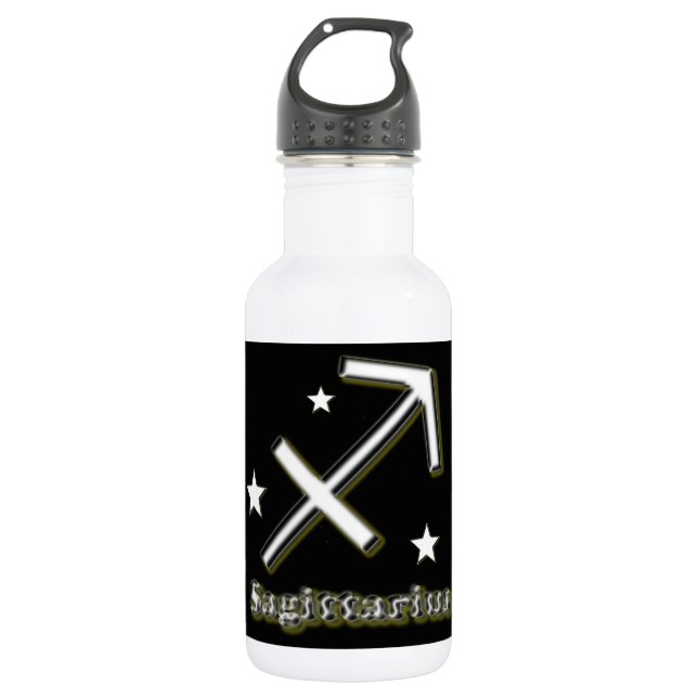 Sagittarius symbol stainless steel water bottle (Front)