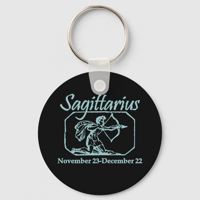 Sagittarius Teal Keychain (Front)