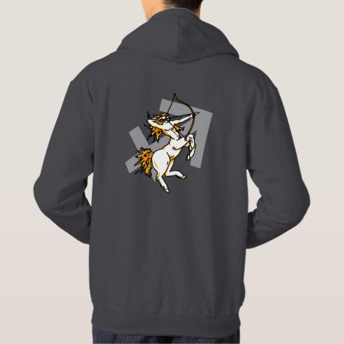 Sagittarius The Archer astrology mens zip jogger Hoodie