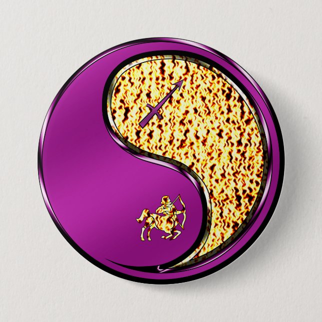 Sagittarius the Archer Button (Front)