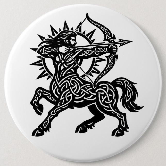Sagittarius — The Archer by BurnsInHell Button (Front)