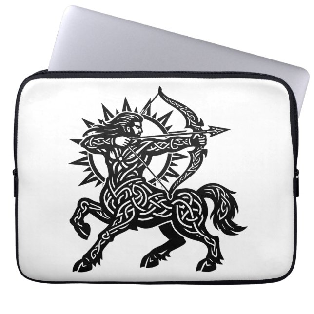 Sagittarius — The Archer by BurnsInHell Laptop Sleeve (Front)
