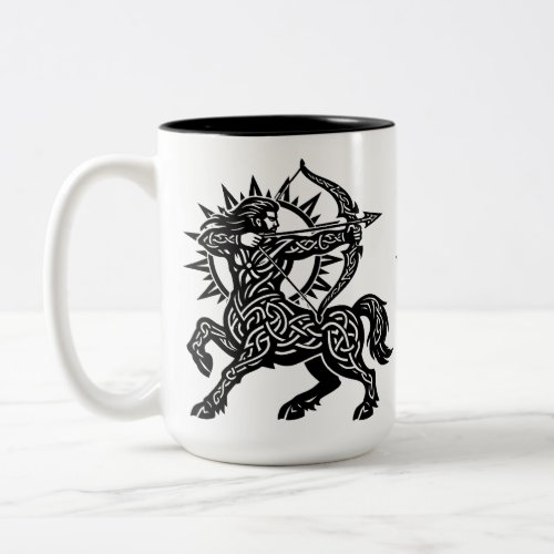 Sagittarius — The Archer by BurnsInHell Two-Tone Coffee Mug