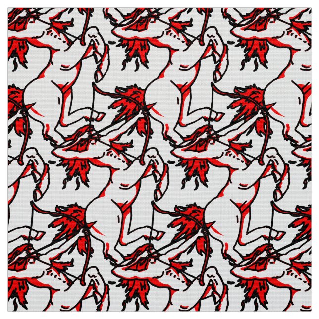 Sagittarius The Archer zodiac art pattern fabric (Swatch)
