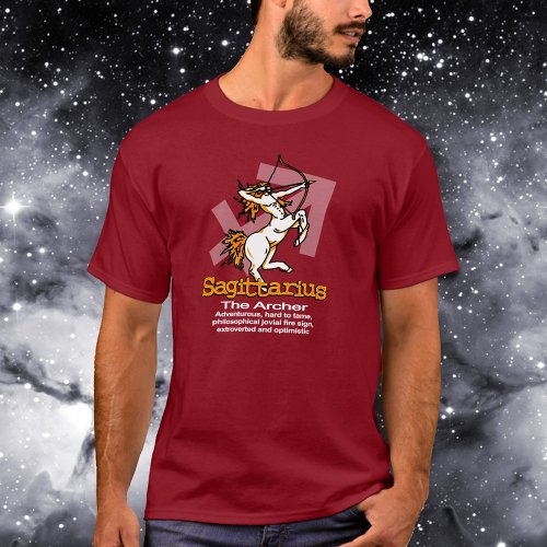 Sagittarius The Archer zodiac astrology t_shirt