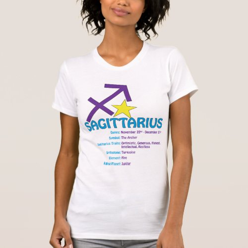 Sagittarius Traits Ladies Petite T_Shirt