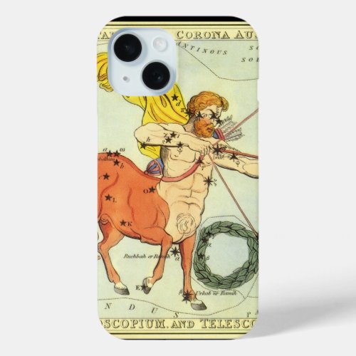 Sagittarius Vintage Constellation Uranias Mirror iPhone 15 Case