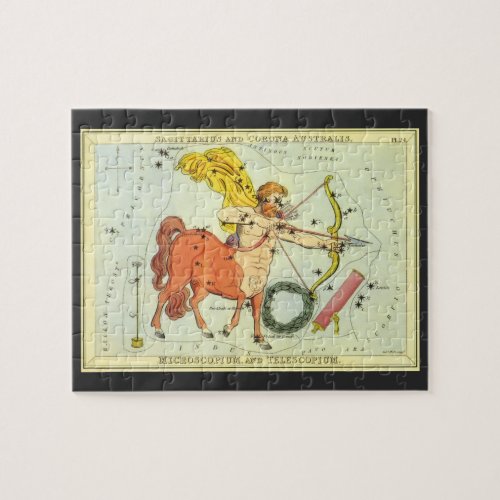 Sagittarius Vintage Constellation Uranias Mirror Jigsaw Puzzle