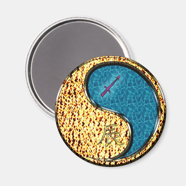 Sagittarius & Water Dragon Magnet (Front/Back)